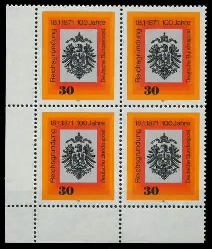 BRD 1971 Nr 658 postfrisch VIERERBLOCK ECKE-ULI 7F992E