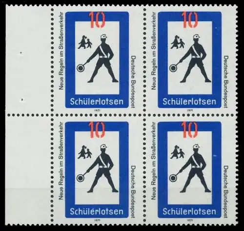 BRD 1971 Nr 665 postfrisch VIERERBLOCK SRA 7F996E