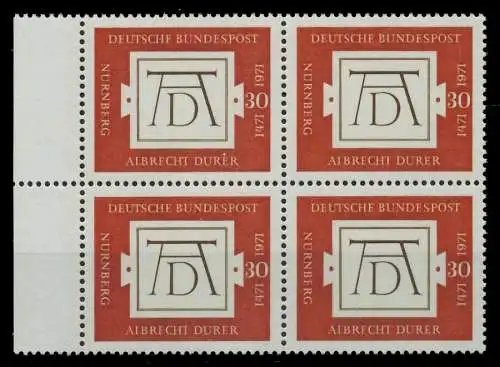 BRD 1971 Nr 677 postfrisch VIERERBLOCK SRA 7F99B6