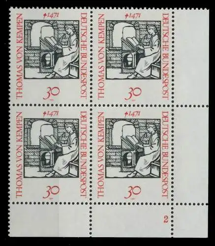 BRD BUND 1971 Nr 674 postfrisch VIERERBLOCK FORMNUMMER 7F99BA