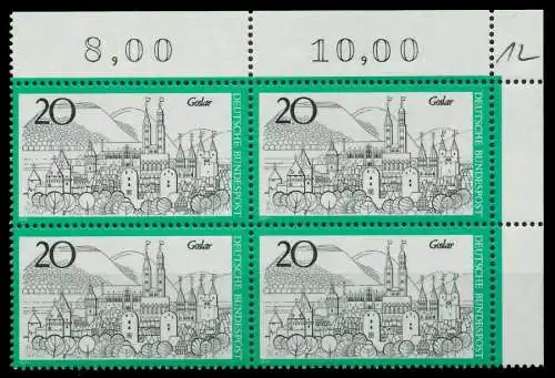 BRD 1971 Nr 704 postfrisch VIERERBLOCK ECKE-ORE 7F99FA