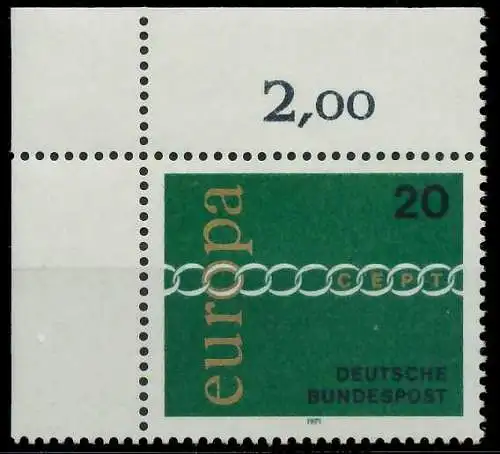 BRD BUND 1971 Nr 675 postfrisch ECKE-OLI 7F9BDE