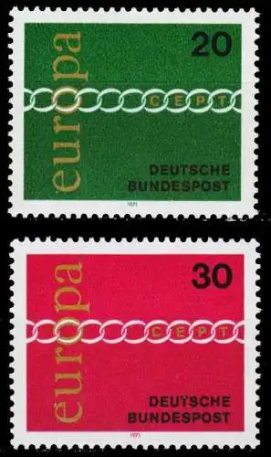 BRD BUND 1971 Nr 675-676 postfrisch S5B8BD2