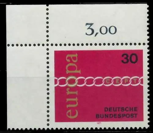 BRD BUND 1971 Nr 676 postfrisch ECKE-OLI 7F9C02