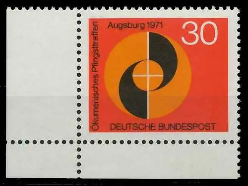 BRD 1971 Nr 679 postfrisch ECKE-ULI 7F9C62