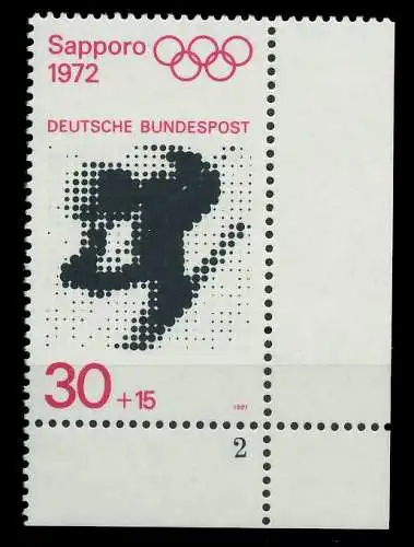 BRD 1971 Nr 682 postfrisch FORMNUMMER 2 7F9CE6