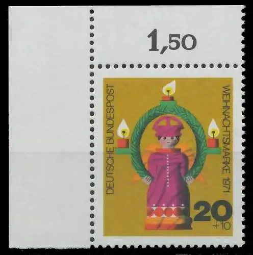 BRD 1971 Nr 709 postfrisch ECKE-OLI 7F9DCE