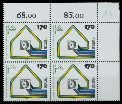 BRD 1993 Nr 1648 postfrisch VIERERBLOCK ECKE-ORE 7F9E86