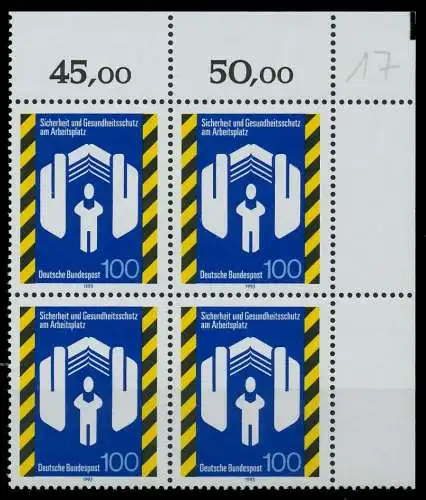 BRD BUND 1993 Nr 1649 postfrisch VIERERBLOCK ECKE-ORE 7F9E92