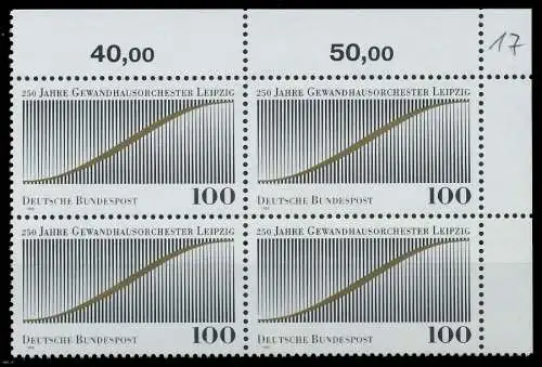 BRD 1993 Nr 1654 postfrisch VIERERBLOCK ECKE-ORE 7F9F6A