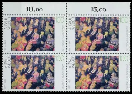 BRD 1993 Nr 1658 postfrisch VIERERBLOCK ORA 7FCF76