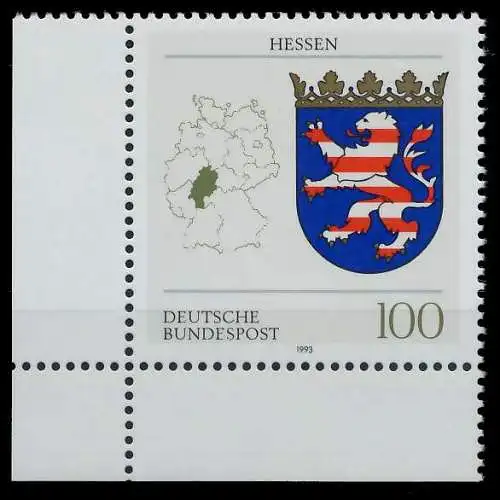 BRD 1993 Nr 1660 postfrisch ECKE-ULI 7FD042