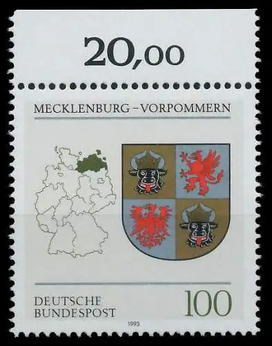 BRD 1993 Nr 1661 postfrisch ORA 7FD066