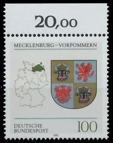 BRD 1993 Nr 1661 postfrisch ORA 7FD076