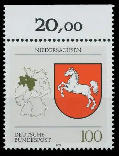 BRD 1993 Nr 1662 postfrisch ORA 7FD086