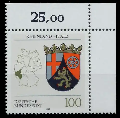 BRD 1993 Nr 1664 postfrisch ECKE-ORE 7FD0CE