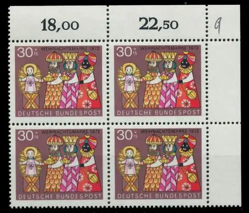 BRD 1972 Nr 749 postfrisch VIERERBLOCK ECKE-ORE 7FD60E
