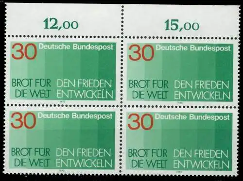 BRD 1972 Nr 751 postfrisch VIERERBLOCK ORA 7FD65A