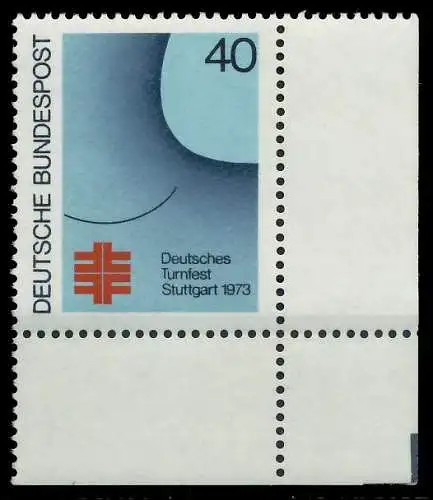 BRD BUND 1973 Nr 763 postfrisch ECKE-URE S5E12CA