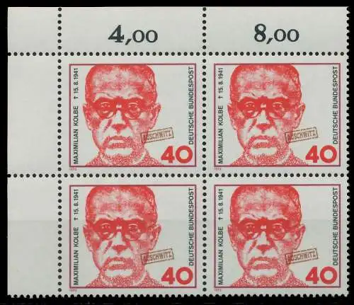 BRD 1973 Nr 771 postfrisch VIERERBLOCK ECKE-OLI 7FF81A