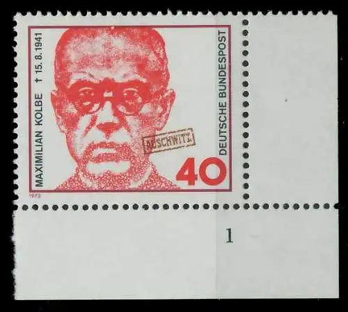 BRD BUND 1973 Nr 771 postfrisch FORMNUMMER 1 7FF822