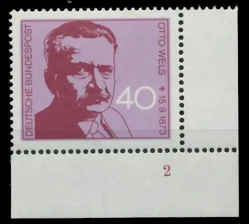 BRD 1973 Nr 780 postfrisch FORMNUMMER 2 7FF8F2