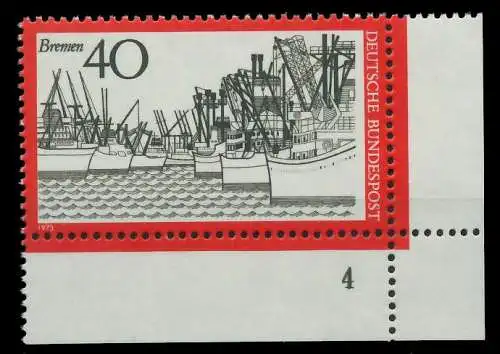 BRD BUND 1973 Nr 789 postfrisch FORMNUMMER 4 7FFA2E