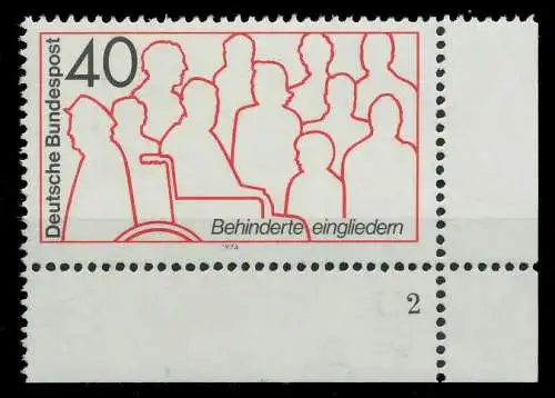 BRD 1974 Nr 796 postfrisch FORMNUMMER 2 7FFB12