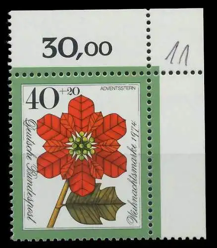 BRD BUND 1974 Nr 824 postfrisch ECKE-ORE 7FFE56