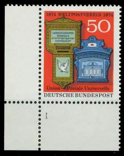 BRD BUND 1974 Nr 825 postfrisch FORMNUMMER 1 7FFE82