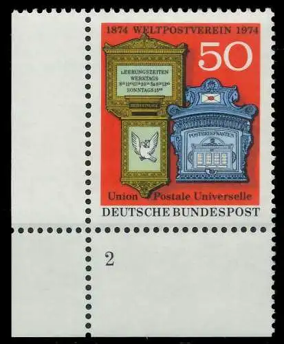 BRD BUND 1974 Nr 825 postfrisch FORMNUMMER 2 S5E39CA