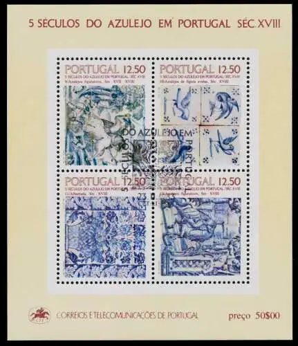 PORTUGAL Block 42 zentrisch gestempelt S018C7E