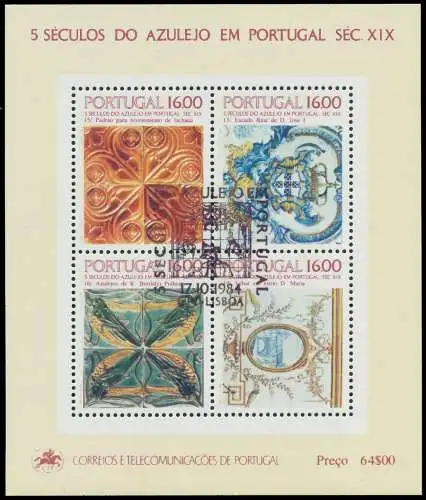 PORTUGAL Block 46 zentrisch gestempelt S018BD6