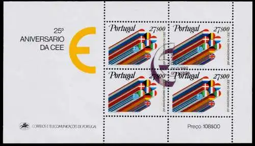 PORTUGAL Block 34 ESST zentrisch gestempelt S018D06