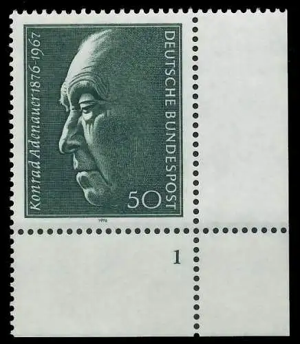 BRD BUND 1976 Nr 876 postfrisch FORMNUMMER 1 801E72