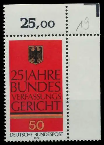 BRD 1976 Nr 879 postfrisch ECKE-ORE 803696