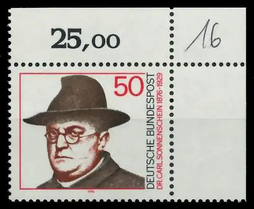 BRD 1976 Nr 892 postfrisch ECKE-ORE 803856