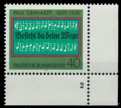 BRD 1976 Nr 893 postfrisch FORMNUMMER 2 S5ECB1A