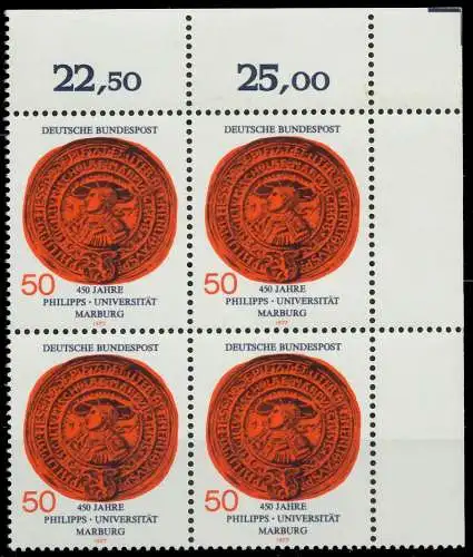 BRD 1977 Nr 939 postfrisch VIERERBLOCK ECKE-ORE 803D8A