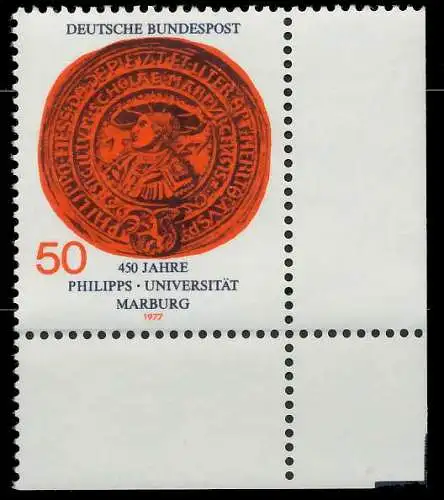 BRD BUND 1977 Nr 939 postfrisch ECKE-URE 803DB6