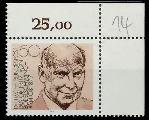 BRD 1977 Nr 942 postfrisch ECKE-ORE 803DD6