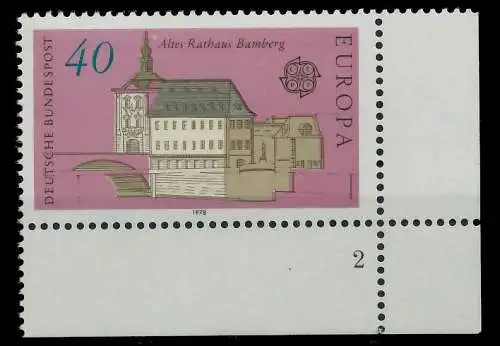 BRD BUND 1978 Nr 969 postfrisch FORMNUMMER 2 S5F4DAA