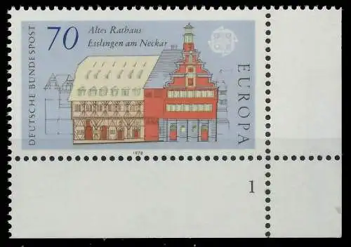 BRD BUND 1978 Nr 971 postfrisch FORMNUMMER 1 S5F4DFA