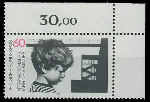 BRD 1979 Nr 1000 postfrisch ECKE-ORE 80561E