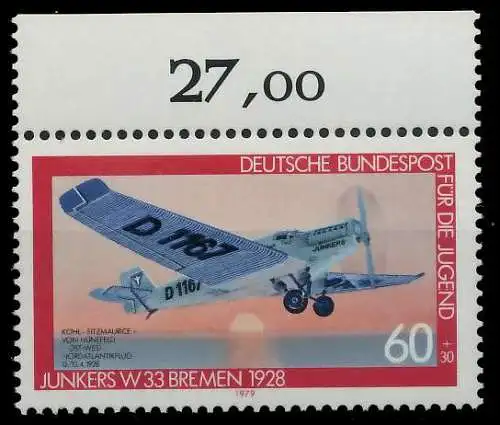 BRD 1979 Nr 1007 postfrisch ORA 80773E