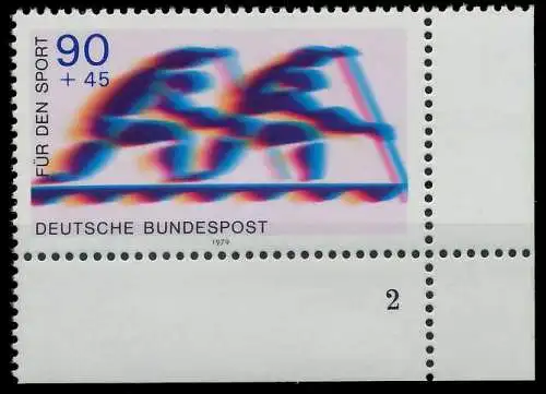 BRD BUND 1979 Nr 1010 postfrisch FORMNUMMER 2 S5F51DE