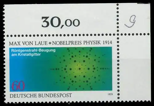 BRD 1979 Nr 1021 postfrisch ECKE-ORE 80794E