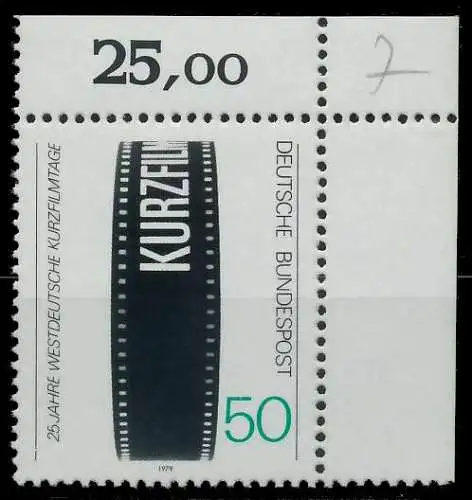 BRD 1979 Nr 1003 postfrisch ECKE-ORE 807B02