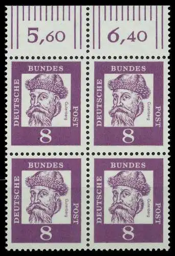 BRD DS BED DEUT Nr 349x postfrisch VIERERBLOCK ORA 807B66