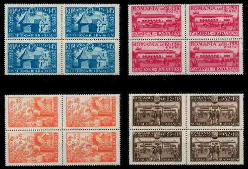 RUMÄNIEN 1941 Nr 793-796 postfrisch VIERERBLOCK 807C6A